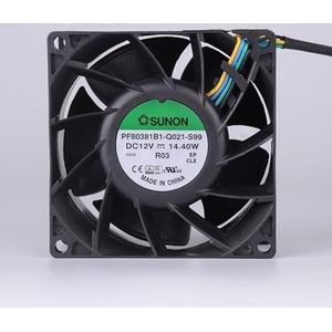 For Solution for PC and Electronics NZNYDNL 12V 14.4W 8038 4-Wire Chassis Fan - High-Performance LMNCBVYA