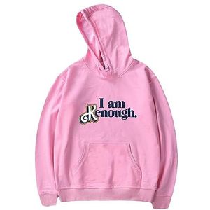 HORNE I am Kenough Hoodie unisex hiphop pullover hoodie grappige mode print lange mouwen top casual sweatshirt voor lente herfst XXS-4XL, roze, M