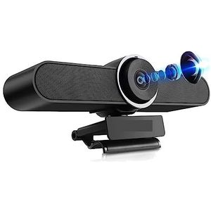 Webcam, 4K 8MP EPTZ-webcam met auto-framing USB PC-webcam met microfoons en luidspreker 5x digitale zoom EPTZ-webcam 120° gezichtsveld(4K Mic Speaker)