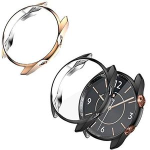 LvBu Beschermhoes compatibel met Galaxy Watch 3, flexibele TPU volledige bescherming met displaybeschermfolie krasbestendig displaybescherming beschermhoes voor Samsung Galaxy Watch 3, roségoud, 45mm case