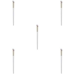 5 set Concealer Make-up Borstel Donkere Cirkels Concealer Borstel voor Setting met Poeder Wit