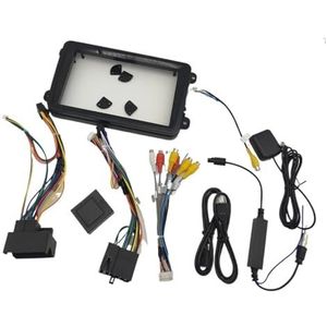 Autoradio-fasciapaneelplaatframe 2 Din Autoradio 7inch Fascia Frame Voor Seat CD DVD Dash Audio Interieur Paneel Dashboardbekledingframe(Frame-kabel)