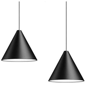 YINGYING 1/3 lichten Nordic Cone LED metalen hanglamp fitting, in hoogte verstelbare aluminium lampenkap plafond kroonluchter armatuur, voor keuken slaapkamer art deco verlichting lamp (kleur: 2