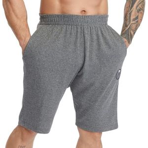 BIG SM SPORTSWEAR MUSCLEWEAR Shorts Capri Bermuda Sportbroek Bodybuilding 1521-ANTHRACITE, antraciet, S