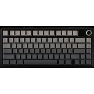 QPSJXN F75 MAX 75% hot-swap-toetsenbord, mechanisch toetsenbord met TFT-scherm, Bluetooth Wireless Bluetooth 2,4 GHz, voor pc en tra, zwart (Side-Printed))