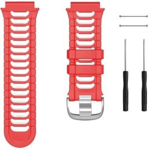 Galaone dubbele kleuren siliconen band mode vervangende horlogeband geschikt for Garmin Forerunner 920XT rubberen polsband armband(Red-White)