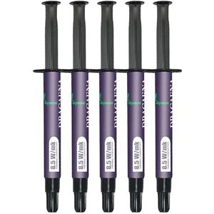 Dracaena 5 stuks thermische compound pasta (4 gram), koolstofgebaseerde high performance, koellichaampasta, thermische compound CPU voor alle koelers, thermisch interfacemateriaal - CT9