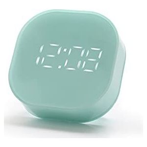 EDFCVG Electronic Square Silent Neard Alarm Clock Intelligente Temperatuursensizing Magnetische Attractieklok(Gr�n)