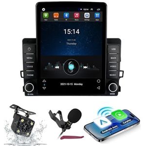 Android 14 Autoradio Navi voor T-oyota Auris (2006-2011) 9.7 ""Verticale schermradio met draadloze carplay Android Car GPS met Bluetooth 5.0 HIFI FM 5G-WiFi SWC MIC-camera,M150s