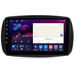 Android GPS Navigation Stereo voor Mercedes Benz Smart Fortwo C453 A453 W453 2014-2020 9 Inch 2 Din Car Stereo Radio met CarPlay AHD Omgekeerd beeld Bedieningselementen op het stuur(S7 8G+256G)