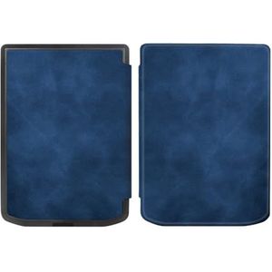 Case compatibel met Pocketbook Verse ‎PB629 6 inch e-reader case slanke cover automatische wake-sleep(Dark Blue)