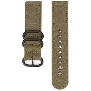 Horlogebandjes voor mannen en vrouwen, horlogeband 12-22 mm Heavy Duty zacht slijtvast canvas stof nylon band ringgesp snelsluiting horlogeband armband (Color : Army Green Black Clasp, Size : 24mm)