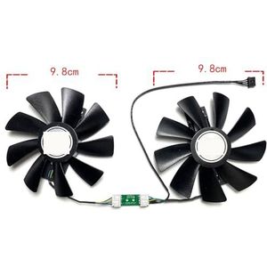 Voor SAPPHIRE voor Radeon R9 380 380X voor NITRO grafische kaart vervangende ventilator GAA8B2U(Right fan)