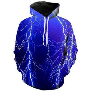Lightning Mannen Vrouwen Hoodies Gedrukt 3D Streetwear Trui Lange Mouwen Kleding Sweatshirts, Wya4711, L