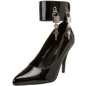 Pleaser Vanity-434 Pumps voor dames, Zwart Zwart Blk Pat, 45 EU