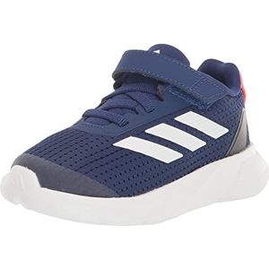 adidas Duramo SL Elastic Lace Sneaker, Victory Blue/White/Solar Red, 11.5 US Unisex Little Kid