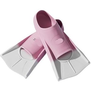 Duikvinnen Snorkelen Duiken Vinnen Peddel Siliconen Korte Heren Dames Flippers Duikuitrusting ( Color : Pink White , Size : XS )