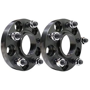 2 Stuks Voor Hyundai Voor Kia Auto Spoorverbreders Kit Verbreden 5x114.3 Hubcentric 67.1 7075-T6 Aluminium Adapter Bolt: M12x1.5 Afstandhouders(2 piece Black 15mm)