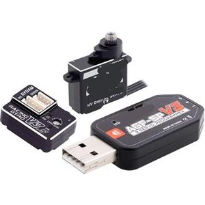 VLALAMNO A06CLS V2 3.0KG 15T Programmeerbare Coreless 7g Afstandsbediening Servo Korte Kabel (Combo Set 3)