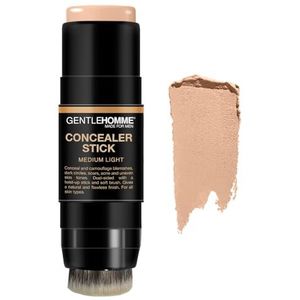 Concealer Stick met borstel voor mannen - gum donkere kringen - mannen Multi-Use Concealer - Dubbelzijdige volledige dekking concealer pen met zachte borstel - 8 gram (Medium Light)