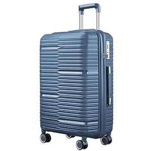Bagage Reiskoffer Trolleykoffer Onverwoestbare Hardshell Uitbreidbare Spinnerbagage Met TSA-slot 20/24/28in Koffer Handbagage (Color : Blu, Size : 28in)