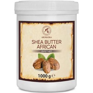 Shea Boter 1000g (Koudgeperst) - 100% Puur Natuurlijke Lichaamsboter - Rijk aan Mineralen & Vitamines voor Intensieve Huidverzorging - Massage - Wellness - Cosmetica - Ontspanning - Anti-Rimpels - Anti-Aging - Hydrateert - Vochtinbrengend