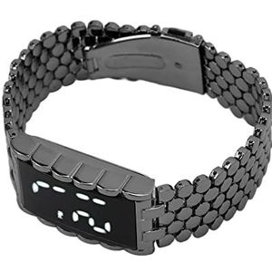 Digitaal Polshorloge, Roestvrijstalen LED-horloge voor Hardlopen Buiten (BLACK)