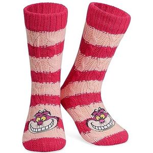 Disney Stitch Fluffy Socks Vrouwen Pantoffel Sokken Stitch Gifts (Roze/Wit Cheshire Cat)