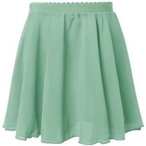 UBOHUZ Volwassen danspraktijk rok ballet korte chiffon elastische taille voor vrouwen voor vrouwen, Groen, XL