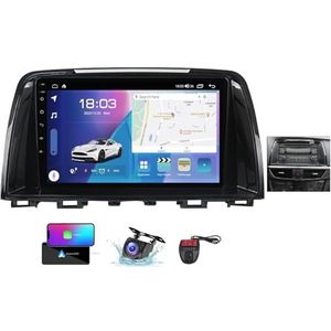 9 Inch Touchscreen Dubbel DIN Autoradio Compatibel met Mazda 6 Atenza 3 GJ 2012-2015 met Carplay/Android Auto FM RDS DAB+ Autoradio WiFi 4G Carplay Android Auto Bluetooth 5.0 DSP(A,NF-6)