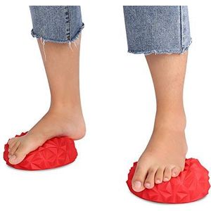 Balance Pods Professionele Yoga Halve Bal Duurzame Stekelige Massagebal voor Kantoorpersoneel Eco-vriendelijke Zachte Oude Mensen (rood)