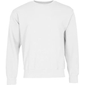 Fruit of the Loom Classic Set-In Sweat + GRATIS MyShirt stoffen zak, wit, S