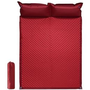 Automatic inflatable mattress, floor sleeping mat, outdoor camping air bed tent floor mat.(Color:Red)