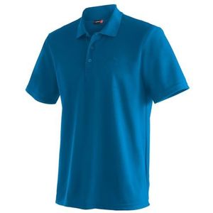 Maier Sports - Ulrich - Functioneel Shirt - Saffierblauw - Heren Poloshirt Korte Mouw