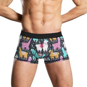 Llama Alpaca herenondergoed, ademende boxershort, zachte onderbroek, L