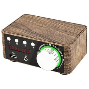 Mini Digital HIFI Bluetooth 5.0 Power Class D Versterker Audio AMP 50 W * 2 Home Theatre Car Marine USB TF- Kaart(Wood grain)