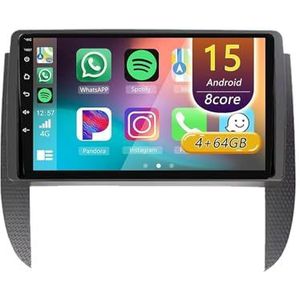 Android 15 Radio,voor Chevrolet Aveo Familia 2004–2010, 9 inch Touchscreen Autoradio met Wireless CarPlay Android Auto Bluetooth WIFI GPS-navigatie swc(A 4core (2G+32G))