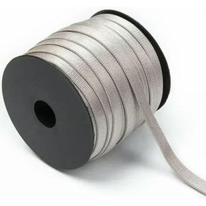 10/20/50M Gekleurde BH Schouderband 6/8/10/15mm Spandex Elastische Banden Zachte Elastische Trim Ondergoed Riem DIY Naai Accessoire-Grijs-15mm-50Meters
