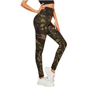 KEERADS-Kleding accessoire Womens High Waisted Workout Leggings met Pockets Camouflage Stretchy Yoga Broek Leggings