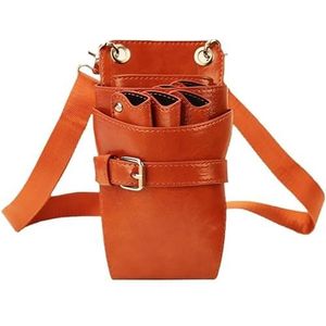 Schoudertas, kapperstas, draagbaar, kapsalon, modieus design, voor het stylen van haar, schouderriem, professioneel (bruin)