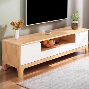 Tv-meubel Entertainmentcentrum, Tv-kast Met Veel Opbergruimte, Retro Tv-kast, Tv-standaard Voor Woonkamer, Tv-mediaconsoletafel Voor Woonkamer, Slaapkamer, Kantoor(Light brown 1)