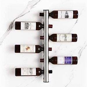 Wijnrek Flessenrek Wand-gemonteerde wijnrek 304 roestvrijstalen muur opknoping wijnfles rack houder eenvoudige bar wijn houder Home Wijn Ondersteuning Wijnstandaard (Color : 12 holes)