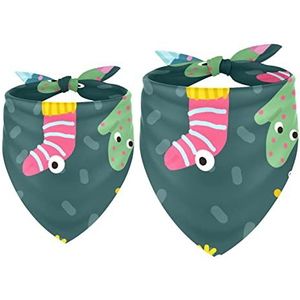 2 Pack Hond Bandana Grappige Sokken Poppen Meisje Jongen Slabbetjes Hond Sjaal Hoofddoek Accessoires Voor Kleine Medium Grote Honden Puppy Kat Huisdier