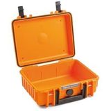B&W Outdoor Case Hard Case Type 1000 leeg (Hard Case Case IP67, zonder inhoud, waterdicht, binnenmaat 25x17,5x9,5cm, Orange)