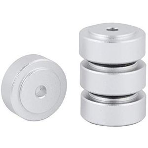 4 stuks 20 x 8 mm aluminiumlegering HIFI AMP voeten voor luidsprekers, schokdempers, voeten voor versterkers (zwart, zilver, goud) (splitter)