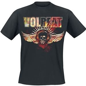 Volbeat Burning Skullwing T-shirt zwart XXL 100% katoen Band merch, Bands, Duurzaamheid