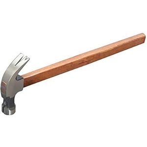 Klauwhamer, gladde hamer, klauwhamer for bouwen, houtwerk, huisreparatie, 10OZ/13OZ, met houten handvat, chroom-vanadiumstaal, hout, 13OZ (Color : Wood, Size : 10OZ)