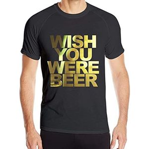 REK Wish You were Beer Man's Short Sleeve T-Shirt Dry Fit Running T Shirt T-shirts & overhemden(X-Large)