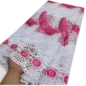 Afrikaanse Kant Stof Geborduurd Nigeriaanse Veters Stof Bruids Frans Tule Kant Stof 5yard(LY3291-8)