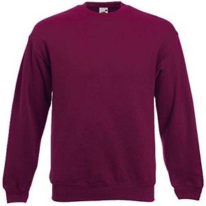 Fruit of the Loom Classic Sweat Sweatshirt voor heren, sets in diverse kleuren, maten M, L, XL, XXL, 3XL, 4XL en 5XL, bordeaux, XL